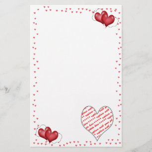 Papeterie Coeurs de ballon avec cadre photo