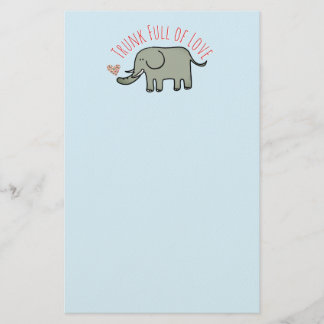 Papeterie Coffre plein d'amour Douce éléphant doodle