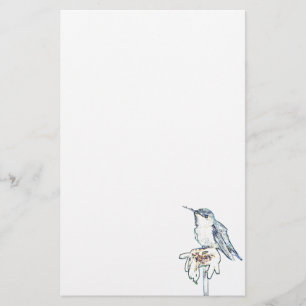 Papeterie Colibri bleu sur la marguerite de Shasta