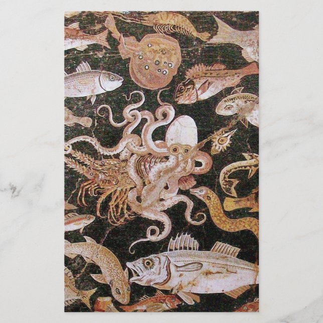 PAPETERIE COLLECTE POMPEII / OCÉAN - SCÈNE DE VIE MARINE (Devant)