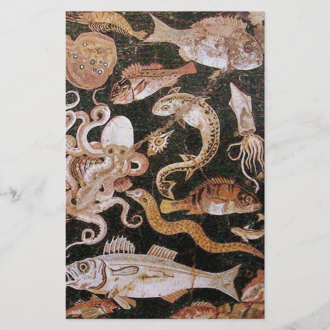 PAPETERIE COLLECTION POMPEI / OCÉAN - SCÈNE DE VIE MARINE (Devant)