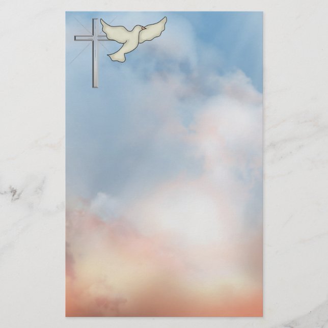 Papeterie Colombe de chrétien stationnaire (Devant)