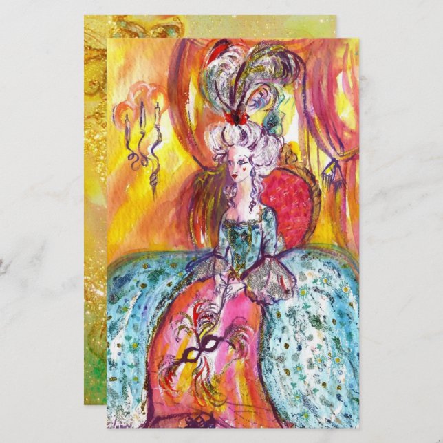 Papeterie COLOMBINA / Masques vénitiens Masquerade Masques P (Devant / Derrière)