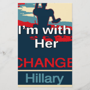 Papeterie Colorful 2016 Je suis avec son vote pour Hillary U