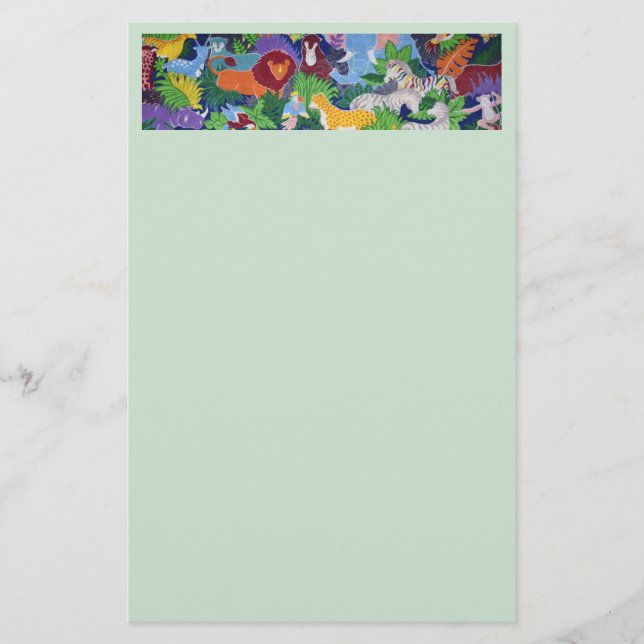 Papeterie Colorful Jungle Animals Stationery (Devant)