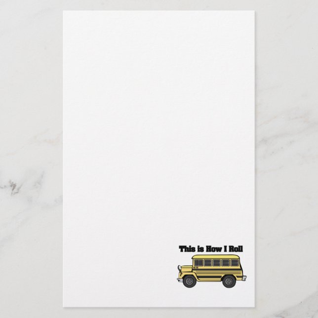 Papeterie Comment je roule (autobus scolaire) (Devant)