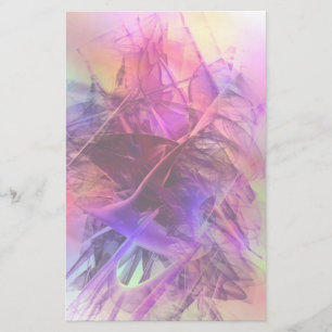Papeterie Conception Abstraite fractale violette et rose