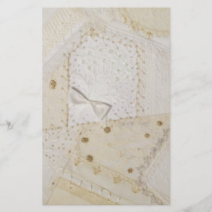 Papeterie Conception Crème Et Patchwork Blanc Stationnaire