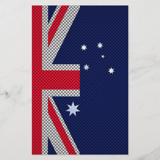 Papeterie Conception de drapeau australien Style Carbone Chr (Devant)