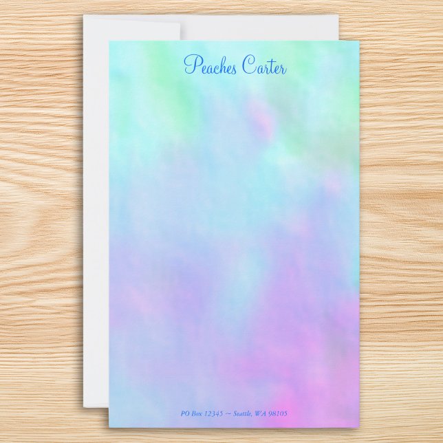 Papeterie Conception numérique bleue et rose (Blue and Pink Digital Design Stationery)