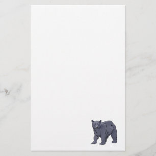 Papeterie conception réaliste d'ours noir