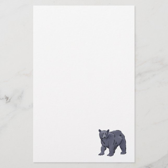 Papeterie conception réaliste d'ours noir (Devant)