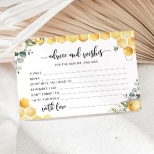 Papeterie Conseils et vœux de mariage à l'aquarelle abeille