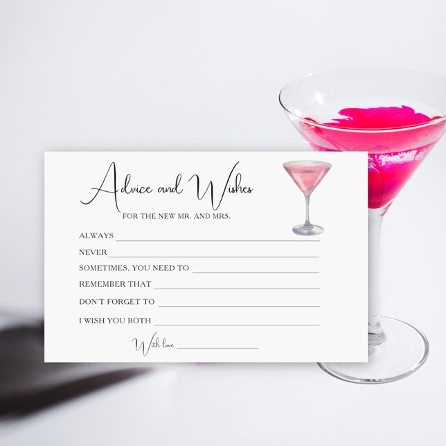 Papeterie Conseils et vœux de mariage pour cocktail (Créateur téléchargé)