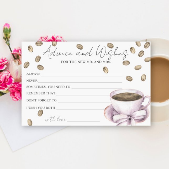 Papeterie Conseils et vœux de mariage pour le café (Créateur téléchargé)