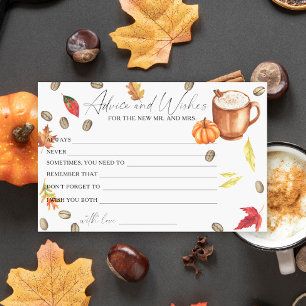 Papeterie Conseils et vœux de mariage pour un thème de café