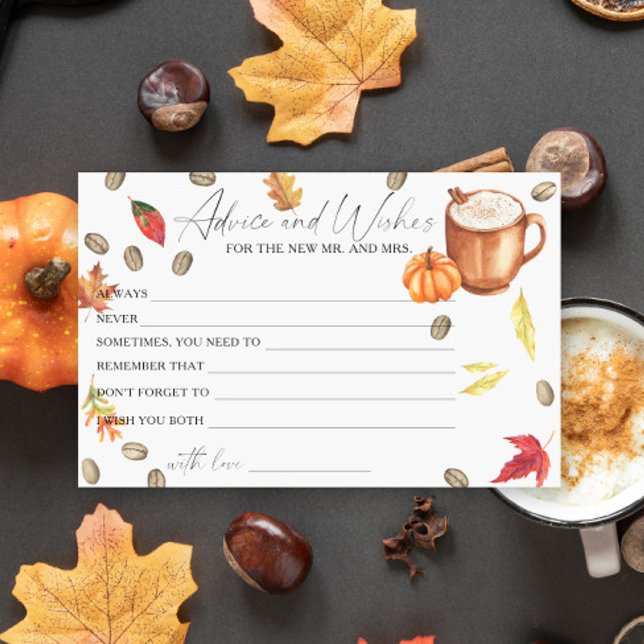 Papeterie Conseils et vœux de mariage pour un thème de café  (Créateur téléchargé)