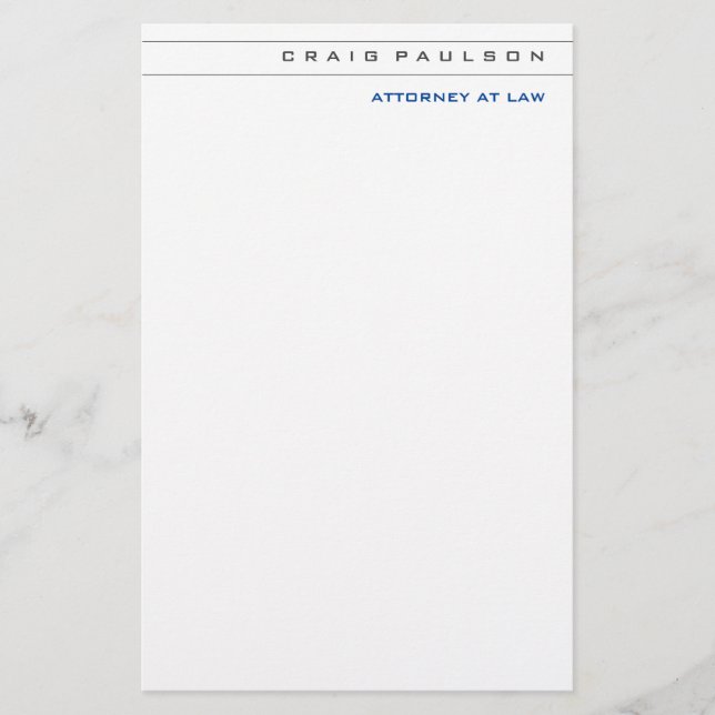 Papeterie Consultant en droit avocat profession libérale noi (Devant)