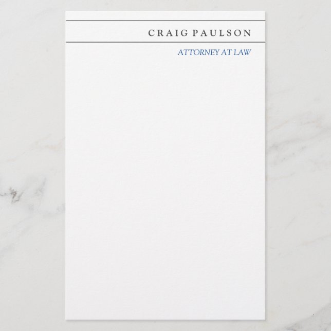 Papeterie Consultant en droit avocat profession libérale noi (Devant)