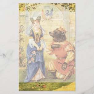 Papeterie Conte de fées Vintages, beauté et bête