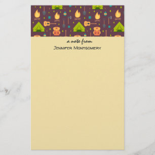 Papeterie Cool Camping Design Motif extérieur