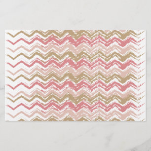 Papeterie Coral Spice Scribble ZigZag Chevron Motif