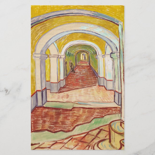 Papeterie Corridor dans l'asile (par Vincent van Gogh) (Devant)