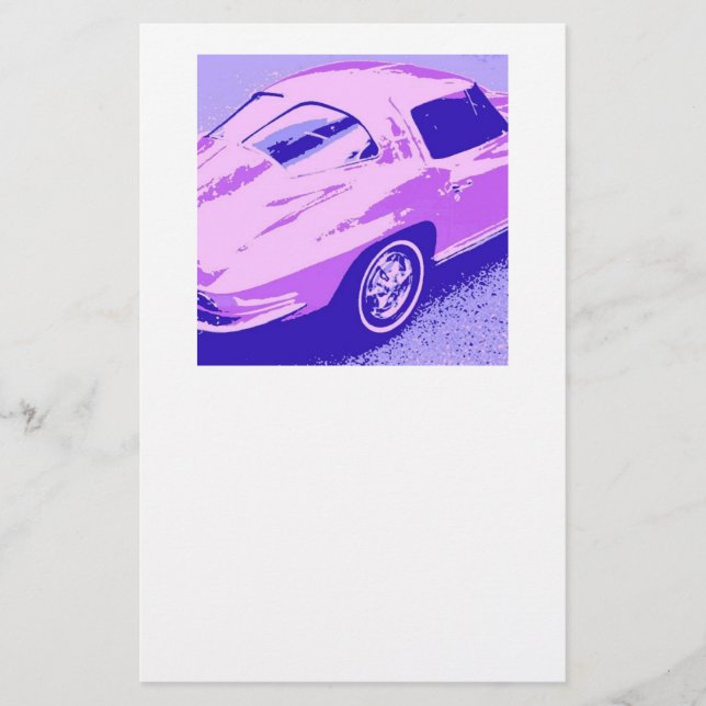 Papeterie Corvette classique de fenêtre fractionnée (Devant)