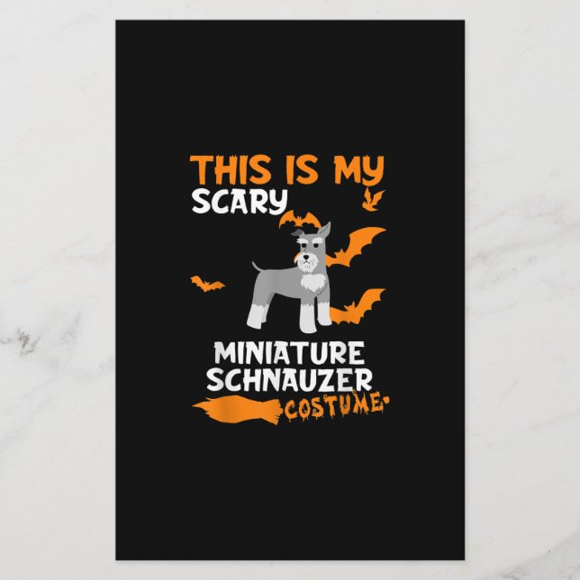 Papeterie Costume Schnauzer miniature Halloween Lazy Effraya (Devant)