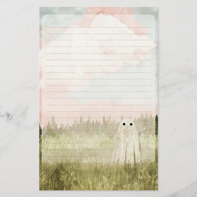 Papeterie Cotton Candy Skies - Cute Ghost Lined (Devant)