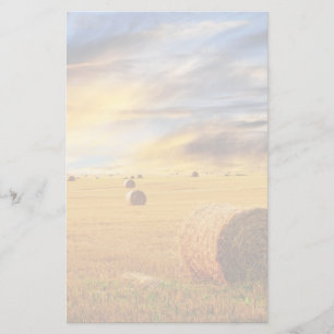 Papeterie Coucher de soleil d'or sur le terrain agricole
