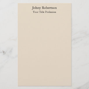 Papeterie Couleur amande Plain élégant professionnel moderne