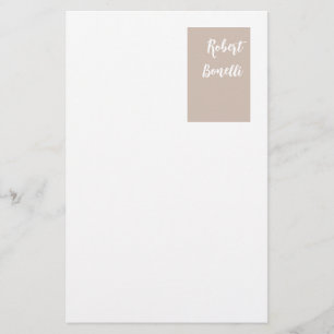 Papeterie Couleur blanche minimaliste moderne Pastel