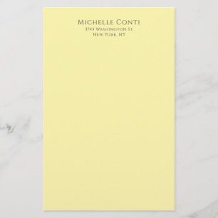 Papeterie Couleur crème Minimaliste Plain élégant moderne