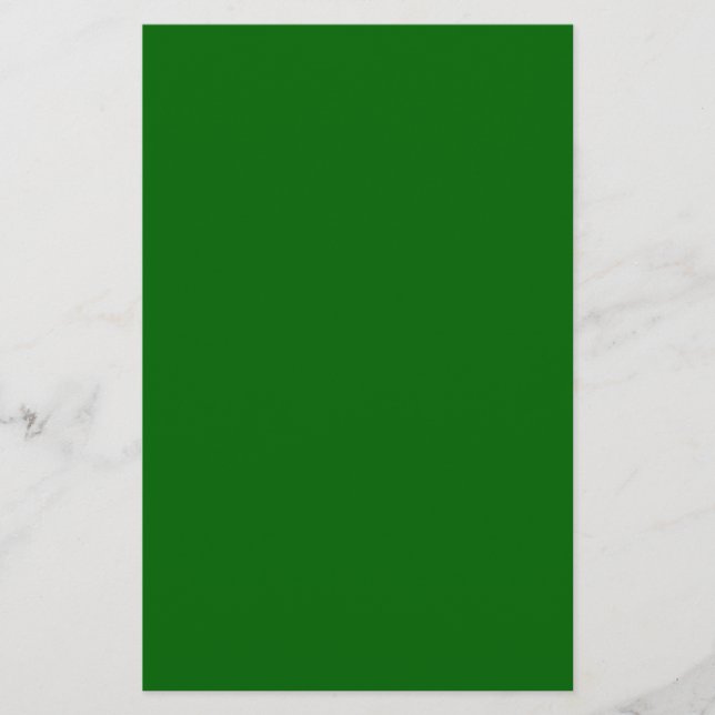 Papeterie Couleur solide verte de Noël (Devant)