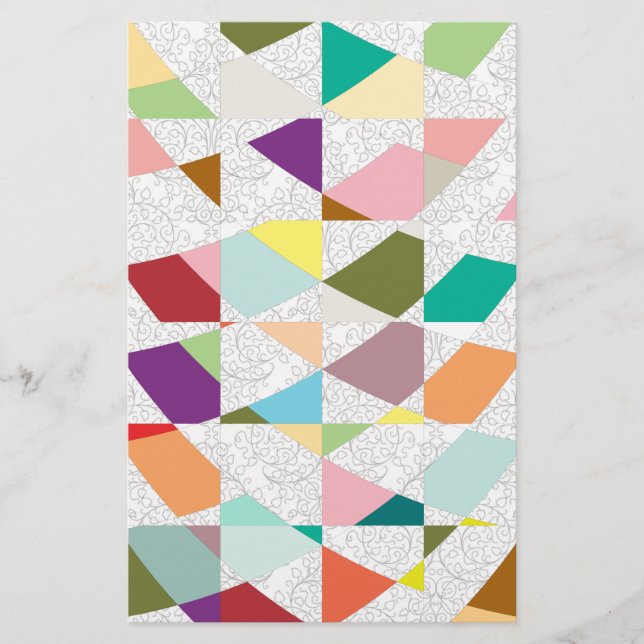 Papeterie Couleurs Abstraites Damask (Devant)