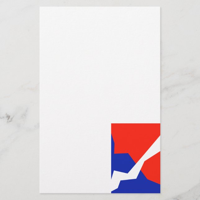 Papeterie Couleurs du drapeau bleu rouge blanc (Devant)