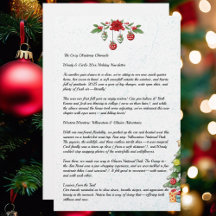 Country Christmas Family Newsletter Double face