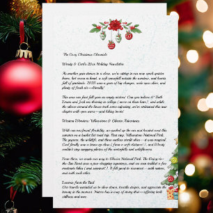 Papeterie Country Christmas Family Newsletter Double face