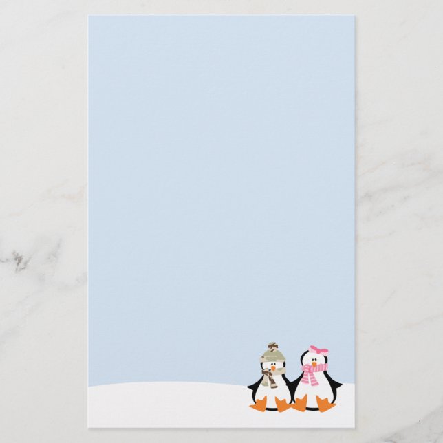 Papeterie Couples militaires de pingouin (Devant)
