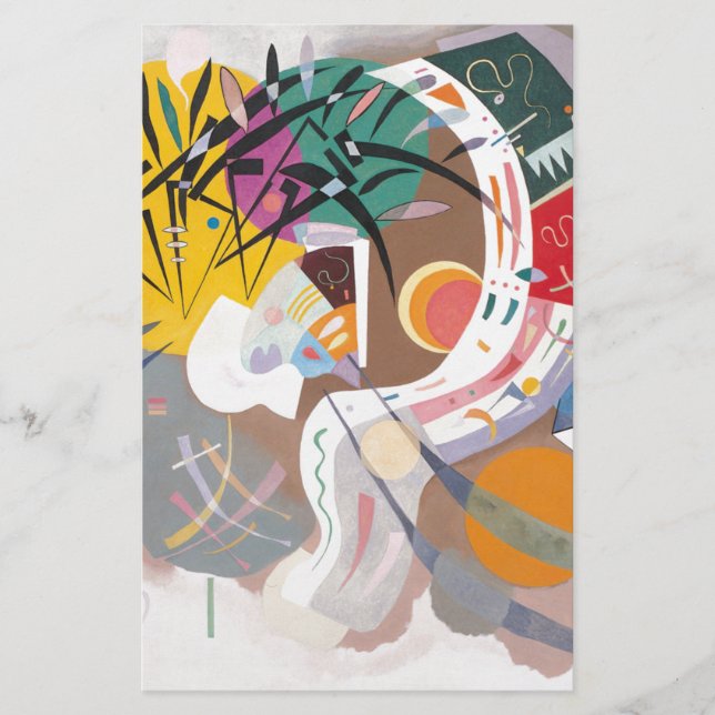 Papeterie Courbe dominante de Kandinsky Abstrait (Devant)