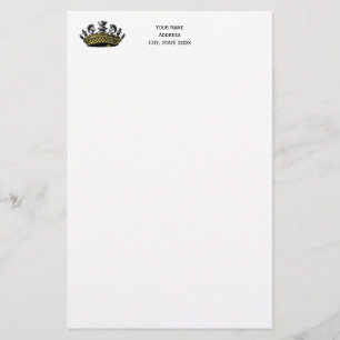 Papeterie Couronne vintage Avec Pièces D'Échecs Couleur