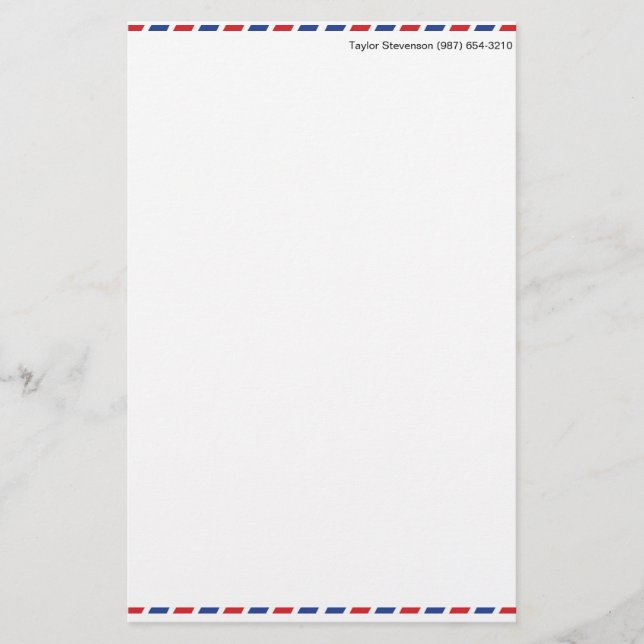 Papeterie Courrier aérien (personnalisable) (Devant)