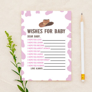 Papeterie Cowgirl Rodeo souhaite une activité Baby shower