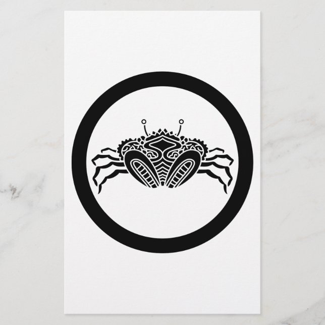 Papeterie Crabe de mer de face en cercle (Devant)