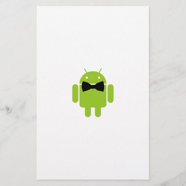 Papeterie Cravate Formelle Bow Android Robot Icon (Devant)