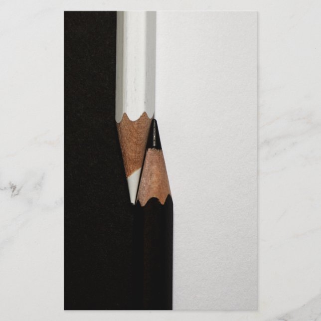 Papeterie crayons noir blanc (Devant)