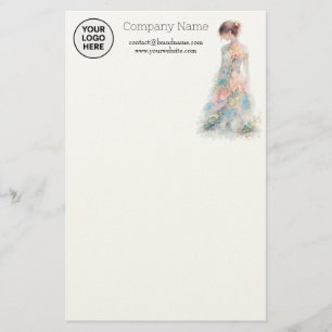 Papeterie Créatrice de mode de couture aquarelle élégante po