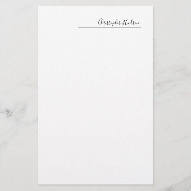 Papeterie Créer Personnaliser Simple Plain Professionnel (Devant)