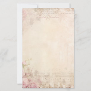 Papeterie Créez votre propre papier éphemère de roses roses